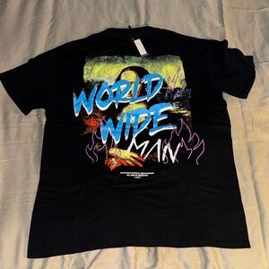 Worldwide Graphic Black Men's T-Shirt